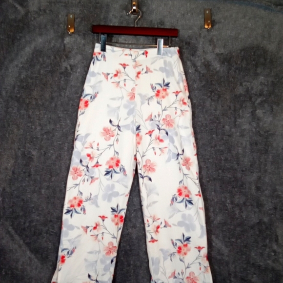 Lulu's Budding Bliss Ivory Floral Print Wide Leg Womens Pants Size Small - Picture 4 of 11